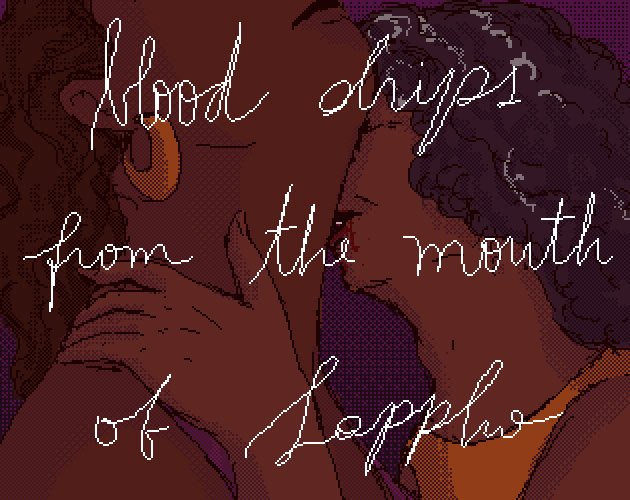 Blood drips from the mouth of Sappho
